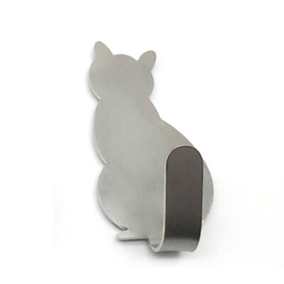 

Self Adhesive Wall Hooks Cat Pattern Hangers For Bathroom Kitchen
