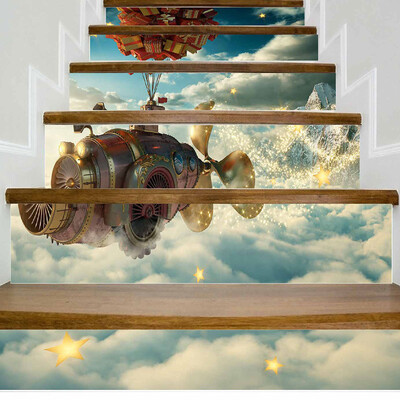 

〖Follure〗Christmas 3D Simulation stair stickers Waterproof Wall Stickers DIY Home Decor