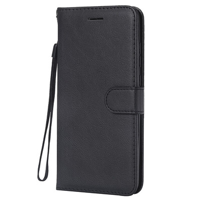 

Luxury Simple Solid Color Case For Huawei Mate 20 PU Leather Card Slot Lanyard Phone Cover New Fundas P06G
