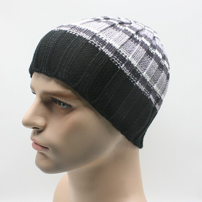 

Horizontal Stripes Women Men Unisex 9-color Knit Hat Autumn&Winter Warm Ear Protectors Pullover Cap Outdoor Ski Hat