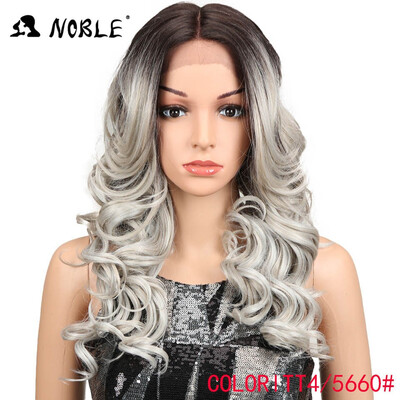 

Noble Hair 20"Inch Ombre Brown Hair Synthetic Lace Front Wigs Loose Wavy Hair Heat Hesistant Long Wavy Lace Wigs For Black Wome