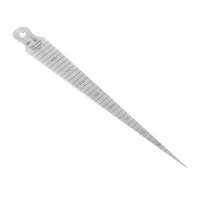

Greensen 1-15mm Stainless Taper Gauge Aperture Scale Wedge Feeler Hole MetricImperial Measure