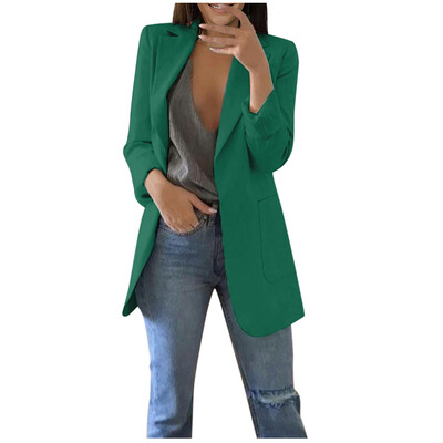 

Toponeto Women Autumn Winter Long Sleeve Office Coat Cardigans Suit Long Jacket