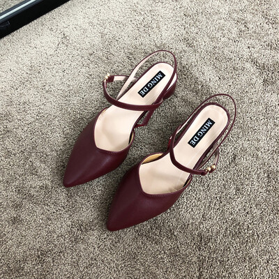 

Pointed Sandals Womens Summer Shoes Joker Gentle Student Fairy High-heeled Shoes in the Wind