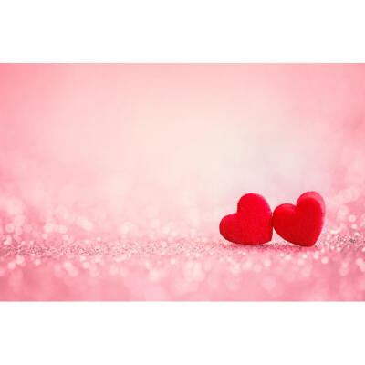 

Valentine Day Red Heart Digital Photography Background Cloth Photo Backdrop