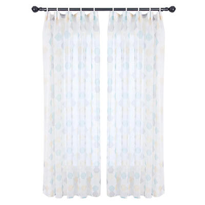 

Rhombus Printing Window Curtain Half Shading Living Room Bedroom Drapes