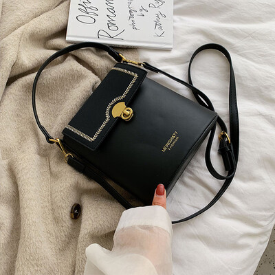 

Net red ins leisure bag early autumn frosted lock bucket bag new 2019 womens shoulder bag Messenger bag
