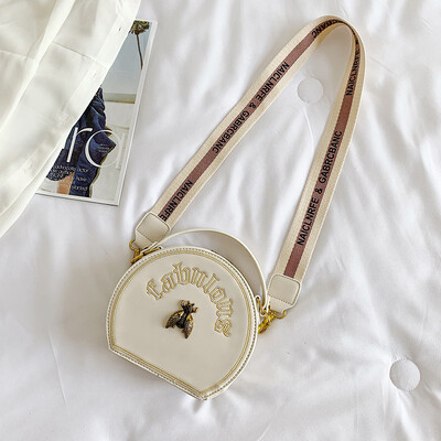 

Girls small bag new Korean version of the shoulder bag fashion contrast color wide shoulder strap diagonal cross small r