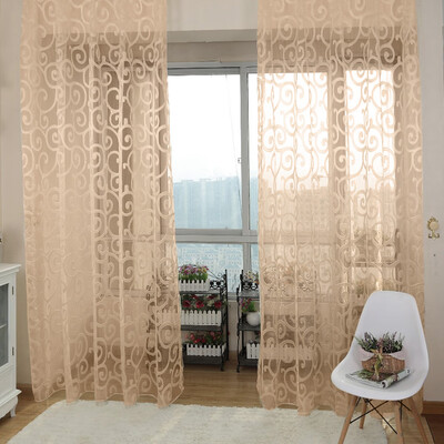 

Yarn Window Tulle Curtains Window Voile Curtains for Living Room Kitchen
