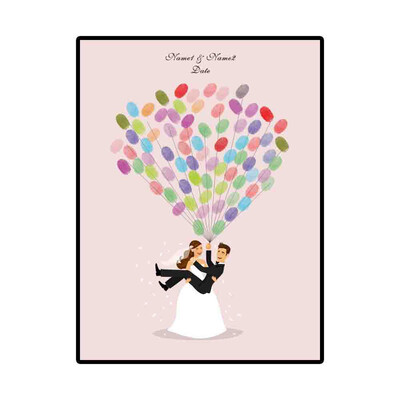 

Loving Embrace Fingerprint DIY Wedding Anniversary Sign-In Painting Fingertip Paint Wedding Supplies