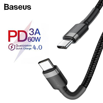 

Baseus PD 30 60W Type-c To C USB Cable for Huawei Xiaomi QC 40 quick Charging Cable for Macbook Support data transmission