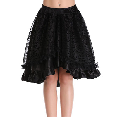 

Roseonmyhand Womens Sexy Gothic Floral Lace High Waist Gothic Novelty Corset High Plus Skirt