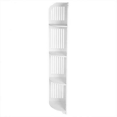 

Greensen 4-Tier White Wooden Standing Corner Shelf Bathroom Bedroom Storage Rack