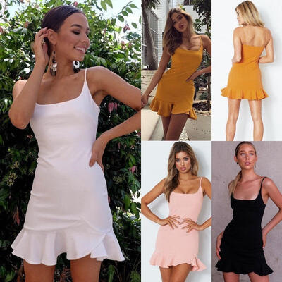 

Fashion Women Summer Sleeveless Evening Party Cocktail Beach Short Mini Dress