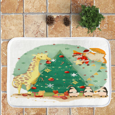 

〖Follure〗Christmas Festival Entrance Door Bathroom Floor Mat Indoor Bath Decor
