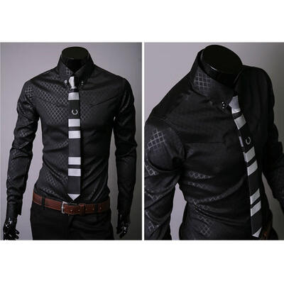 

Men Shirt Fashion Design South Korean Imports Of Foreign Trade Boutique Special Fabrics For Mens Long-sleeved Shirts