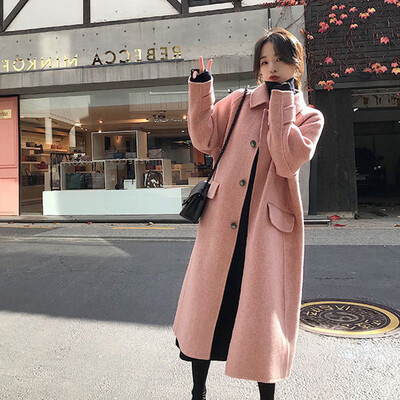 

Toponeto Womens Winter Lapel Wool Coat Trench Jacket Long Sleeve Overcoat Outwear