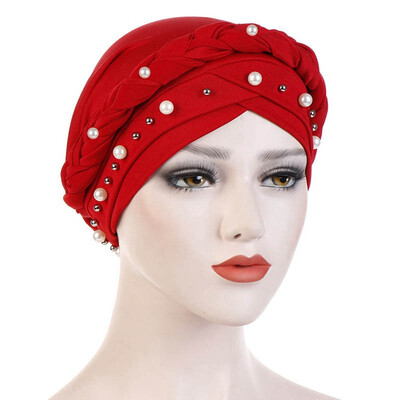 

Women Lady Muslim Braid Head Hijab Turban Wrap Cover​ Cancer Chemo Cap Hat