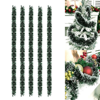 

Tailored Christmas Garland 2M Party Tree Green Ribbon Xmas Ornament Decor 5Pcs