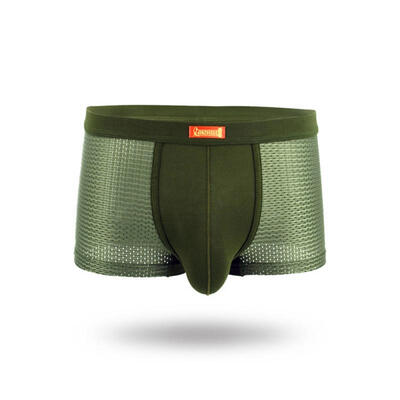 

SummeryTiny Meshes Solid Color Manly NylonModal Boxers For Gentlemen