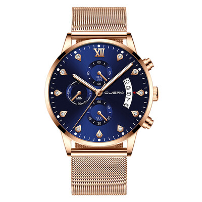 

Gobestart Stainless Steel Luxury Men Fashion Military Analog Sport Quartz Wrist Watch