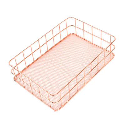

Gobestart Metal Storage Basket Mesh Crate Vintage Kitchen Office Storage Desk Organiser