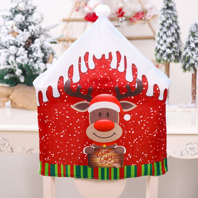 

〖Follure〗Christmas Decoration Chair Covers Dining Seat Santa Claus Home Party Decor