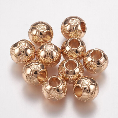 Alloy European Beads Large Hole Beads Rondelle Golden 11x10mm Hole 45mm