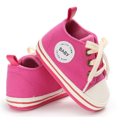 

Baby Shoes Winter 2017 Infant Tollder Canvas Crib Shoes Lace-up Baby Boys Girls Sneaker Prewalker 0-18M