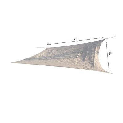 

20 x 16 Rectangle Outdoor Patio Sun Shade Sail Canopy - Light Brown