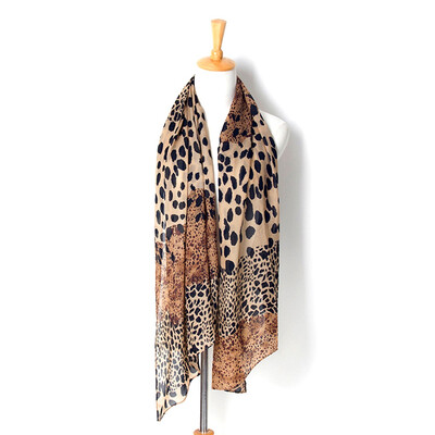 

Women Fashion Long Leopard Print Soft Chiffon Shawl Scarf Scarves Wrap Stole