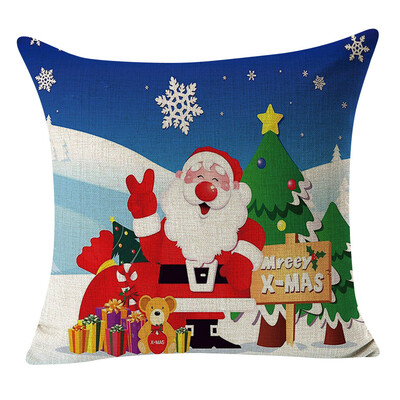 

Tailored Christmas Pillow Cover Linen Pillowcases Decorative Home Decoration 45x45cm