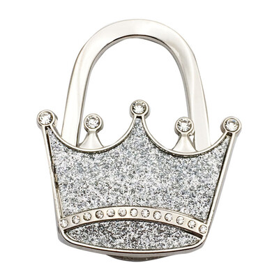 

New Metal Crown Style Table Hook Key Chain Portable Metal Foldable Bag Hook Purse Bag Hanger Hook Handbag Holder