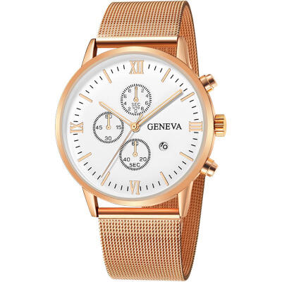 

Fashion Women Sport Watch GENEVA Clock Mesh Band Stainless Steel Analog Quartz Wristwatch Lady Female Luxury Watches