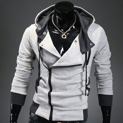 

Men Slim Fit Sweatshirt Pullover Zip Up Casual Hoodie Hooded Sweater Coat Jacket
