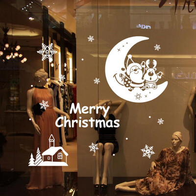 

〖Follure〗Vinyl Removable 3D Wall Sticker Santa Claus Decals For Christmas Wall Decal
