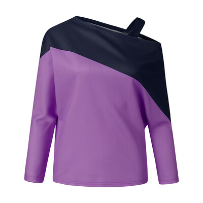 

Tailored Autumn New European And American womens solid color collar Blouse T-Shirt