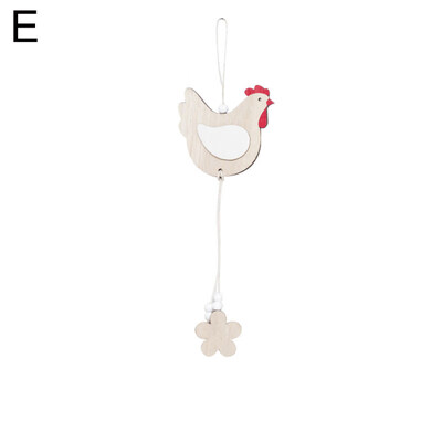 

Nordic Wooden Cute Flower Butterfly Hen Bird Easter Hanging Ornament Home Decor