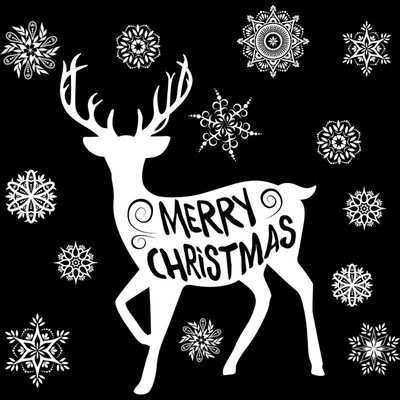 

Tailored Merry Christmas Background Wall Decoration Removable Wall Stickers