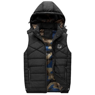 

Male Fashion Slim Fit Hooded Down Vest for Men