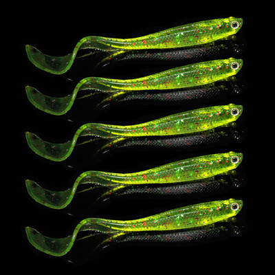 

5Pcs 12cm Fish Shape Lures Fake Artificial Soft Worm Bait Fishing Accessories