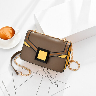 

Ladies bag 2019 summer new womens bag small square bag Korean PU leather fashion shoulder Messenger bag