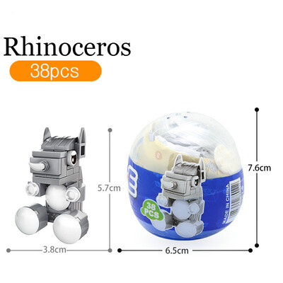 

Animal Egg Twisting Series Dog Rooster Rhinoceros Dinosaur Tiger&Rabbit Assembly Building Block Childrens Toys