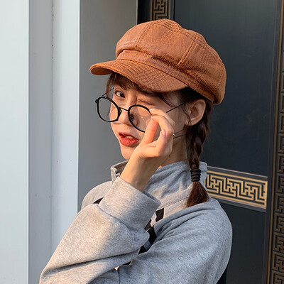 

Hat Lady Autumn&Winter New Octagonal Hat Korean Edition ins Chao Painter Hat Japanese Fashion British Berets