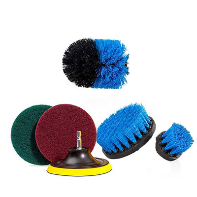 

〖Follure〗6Pcs Grout Power Scrubber Cleaning Brush Cleaner Combo Tool Kit Yellow