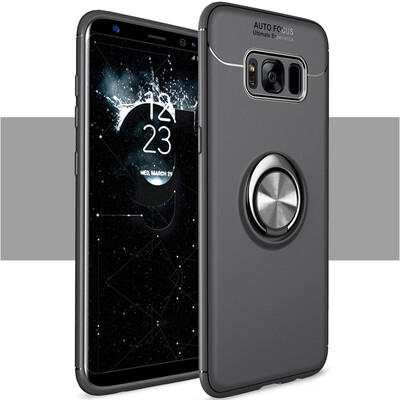 

Finger Ring Stand Case Samsung Galaxy S8 Magnetic Case Samsung S8 SM-G950FD SM-G950F Soft TPU Armor Cover