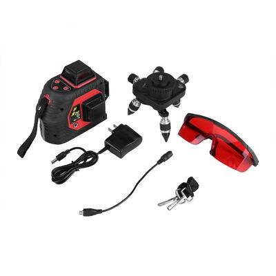 

Greensen 360° Rotary 12 Line Self Leveling Vertical Horizontal Cross Lines 3D Laser Leveler Measure Tool