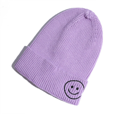 

Cap children smiling face lovely lady knitting hat autumn&winter Korean version 100 new woolen cap Korean ear protection cap