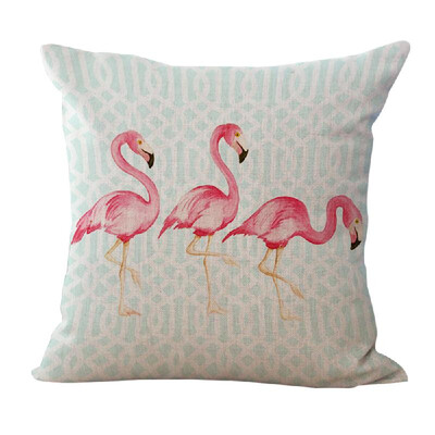 

18 18 inches 45 45cm Polyester Flamingo Cushion Cover Decorative Sofa Car Waist Square Pillow Case Pillowcase Home Bay Windo