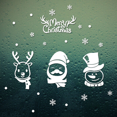 

〖Follure〗New Year Merry Christmas Snowflake Wall Sticker Home Shop Windows Decals Decor